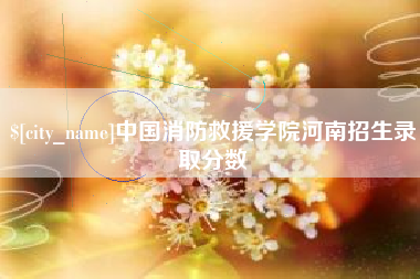 大理中国消防救援学院河南招生录取分数