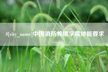 大理中国消防救援学院体能要求