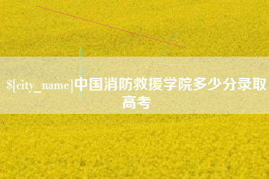 大理中国消防救援学院多少分录取高考