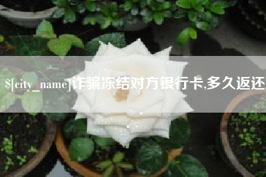 大理诈骗冻结对方银行卡,多久返还