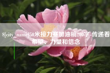 大理50米接力赛加油稿200字-传递着希望、力量和信念