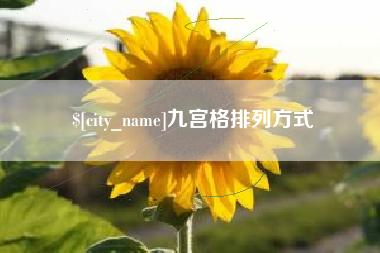 大理九宫格排列方式