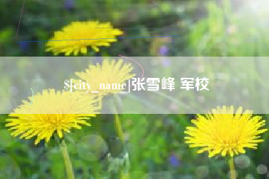 大理张雪峰 军校