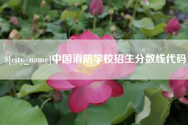 大理中国消防学校招生分数线代码
