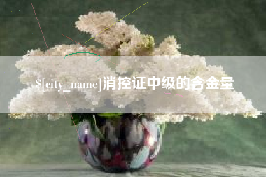 大理消控证中级的含金量