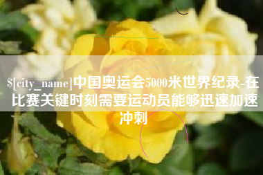 大理中国奥运会5000米世界纪录-在比赛关键时刻需要运动员能够迅速加速冲刺