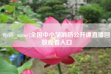 大理全国中小学消防公开课直播回放观看入口