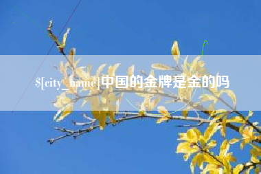 大理中国的金牌是金的吗