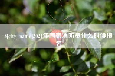 大理2021年国家消防员什么时候报名