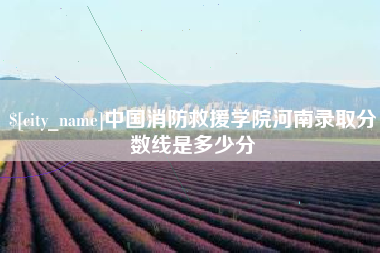 大理中国消防救援学院河南录取分数线是多少分
