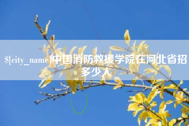 大理中国消防救援学院在河北省招多少人
