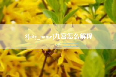 大理九宫怎么解释