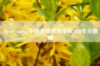 大理中国消防救援学院2020年分数线